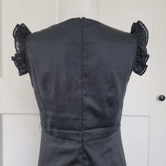 C.Luce black pleated vneck dress - Picture 7 of 8